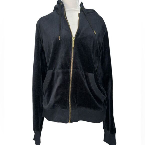 MICHAEL Michael Kors Jackets & Blazers - MICHAEL KORS WOMEN’S HOODED ZIP UP JACKET IN BLACK WITH POCKETS IN SIZE MEDIUM